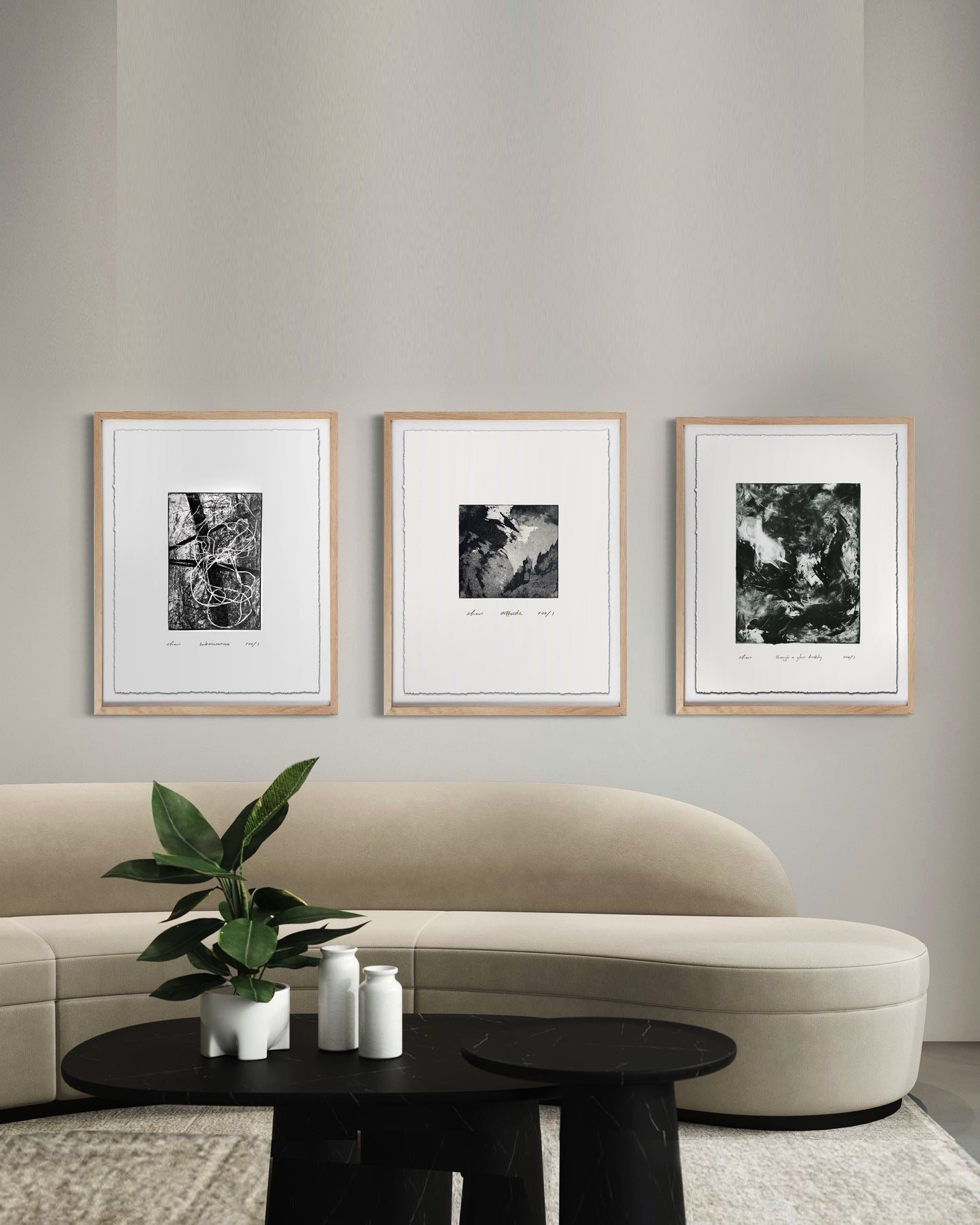 Triptych Gallery Wall 16x20 Framed Set of 3